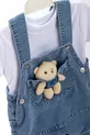 Ensemble Deux Pièces Salopette en Denim et T-shirt Blanc