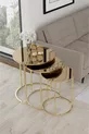Table gigogne avec miroir doré et bronze