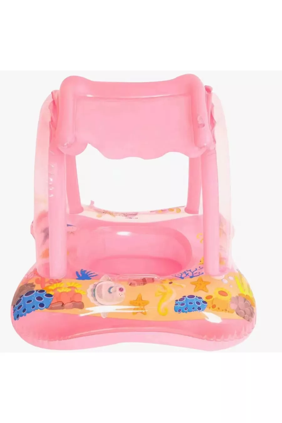 Bouée pour bébé avec tente ombragée Enfant Bouée de mer Bouée de bébé 0-4 ans Bateau pour bébé Rose