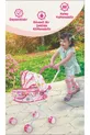 Poussette pour poupée en métal de qualité avec lit et auvent