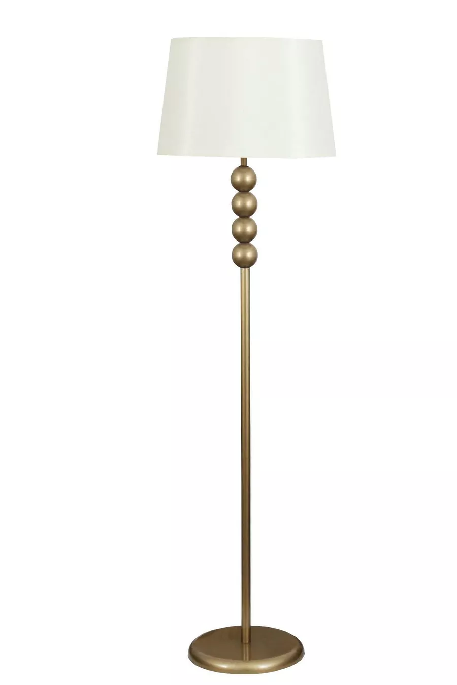Lampadaire en métal vieilli avec pied, abat-jour crème, moderne, pour salon, chambre à coucher, salon