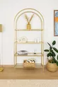 - Étagère décorative Mona Gold Bibliothèque Accessoire Étagère de cuisine Verre transparent