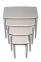 Série Napali Ensemble de 4 Tables Gigognes en MDF de Luxe Bois Beige Or