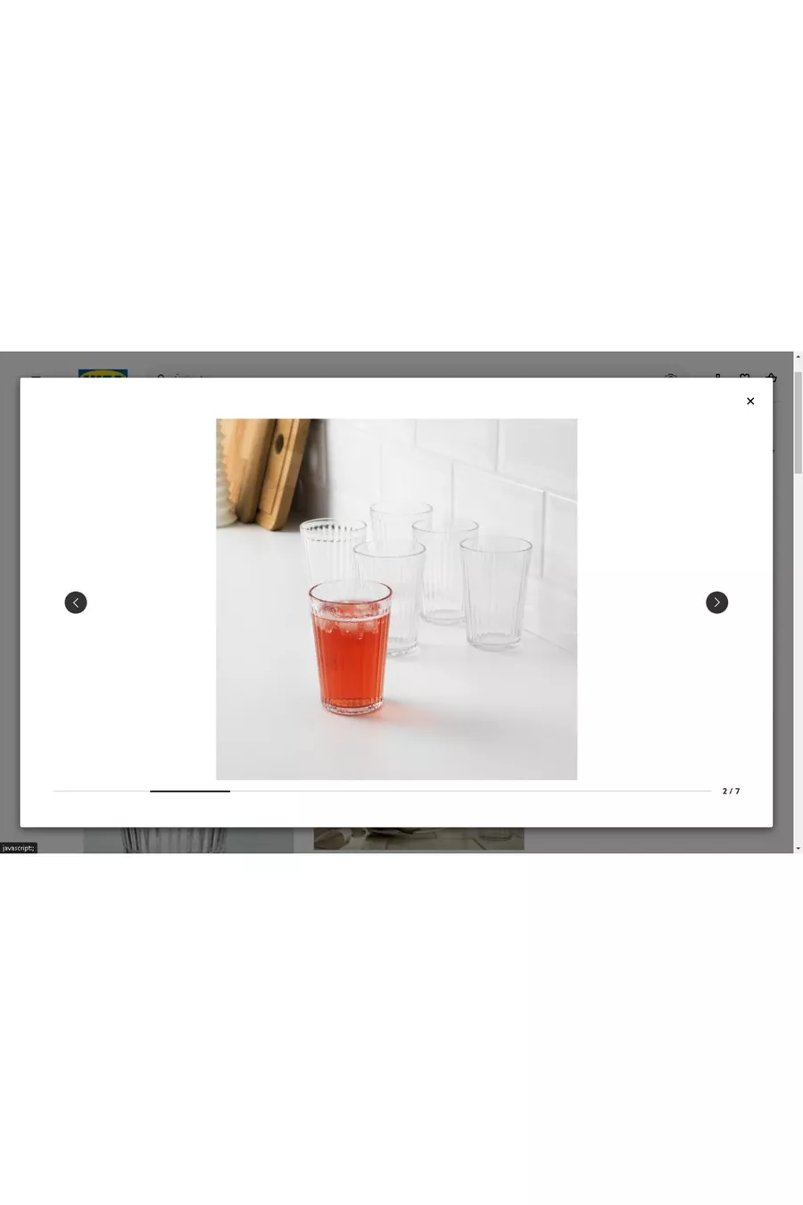 Set de verres VARDAGEN, en verre,  cl, 6 pièces