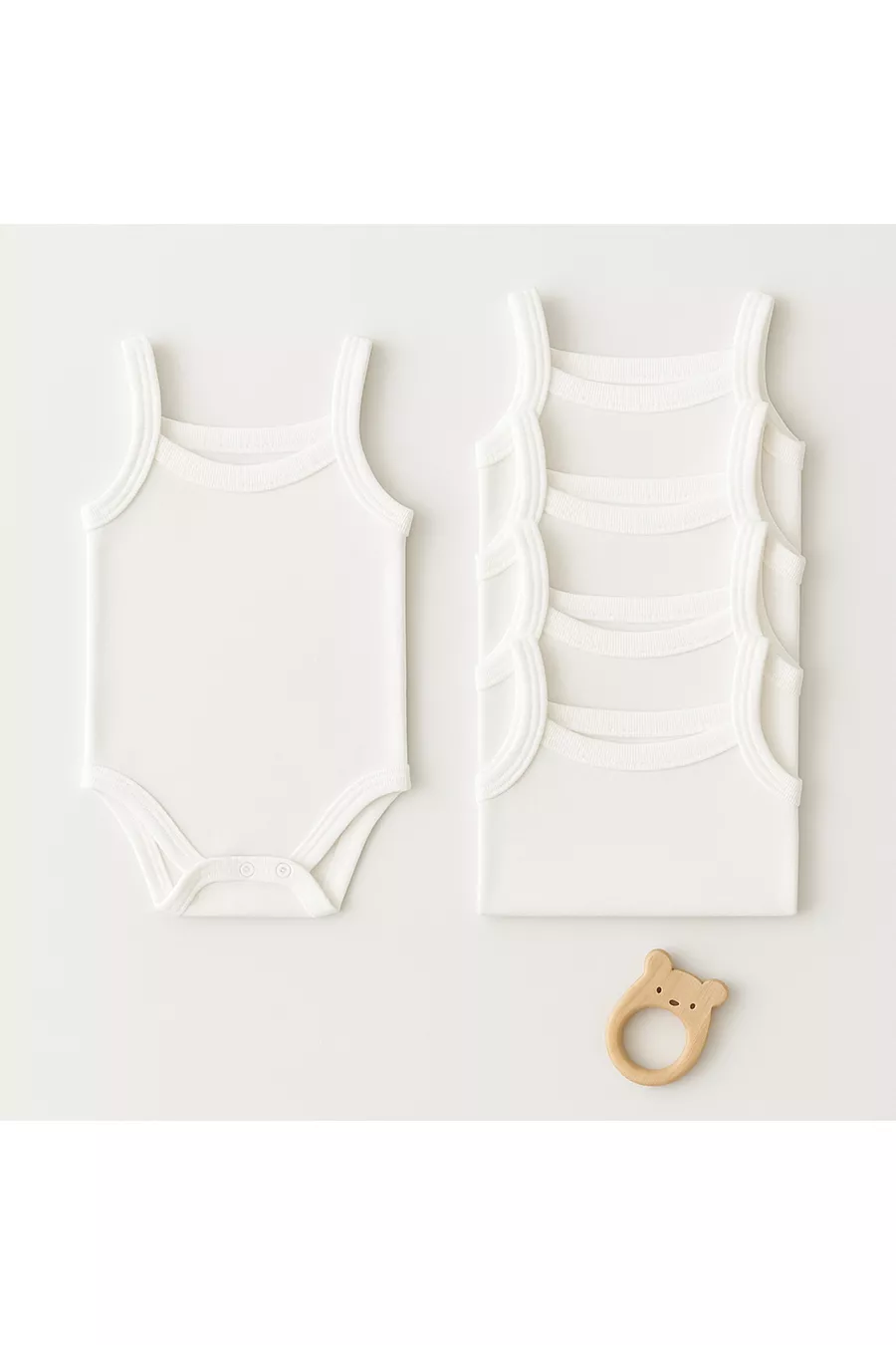 Lot de 5 bodies à bretelles en maille avec boutons-pression pour bébé de 0 à 5 ans, débardeur, sortie de maternité pour nouveau-né, fille garçon enfant