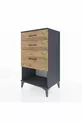 Commode Hyperion 3 tiroirs Anthracite-Cèdre