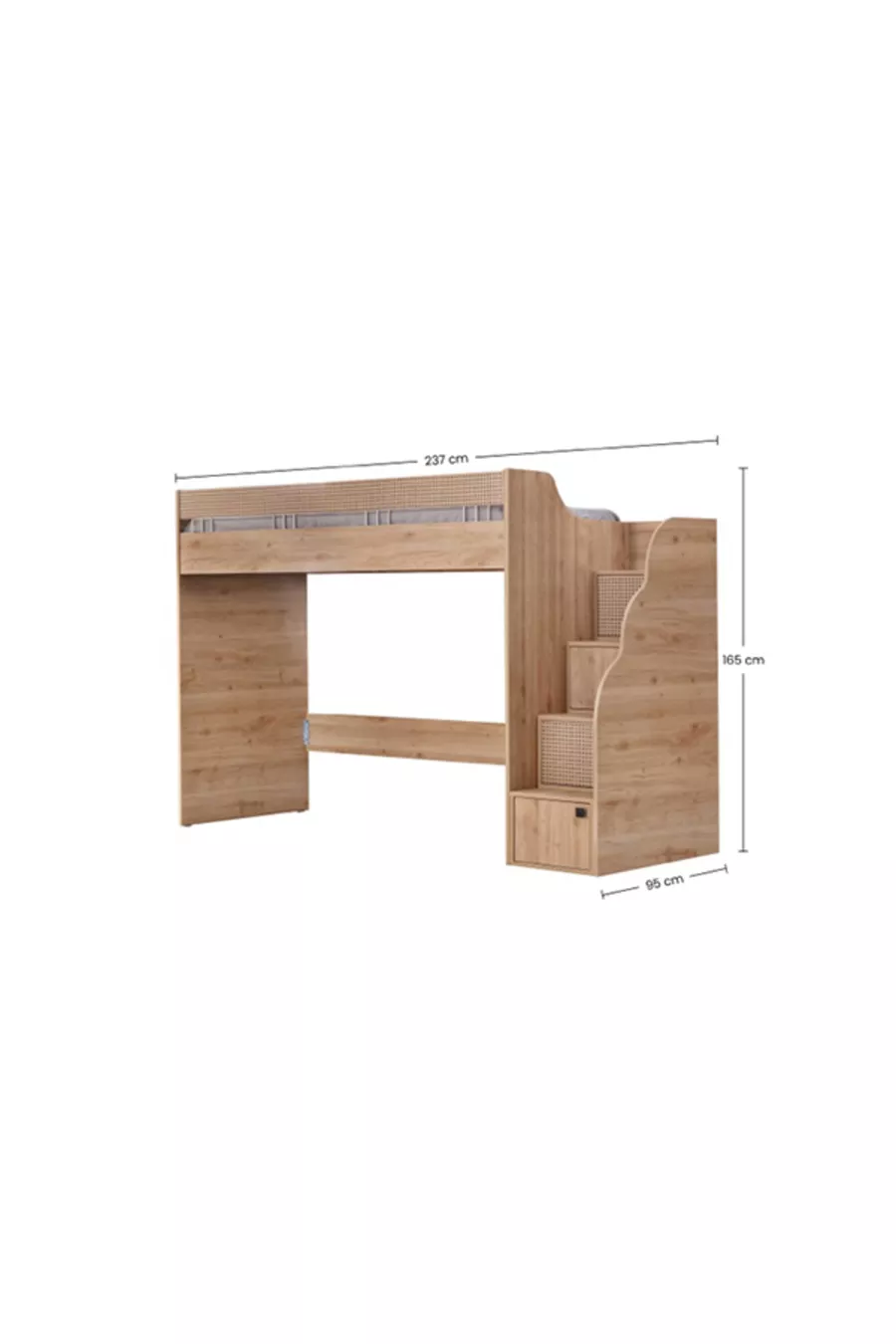 LIT SUPERPOSÉ RUSTIQUE LIT BUREAU