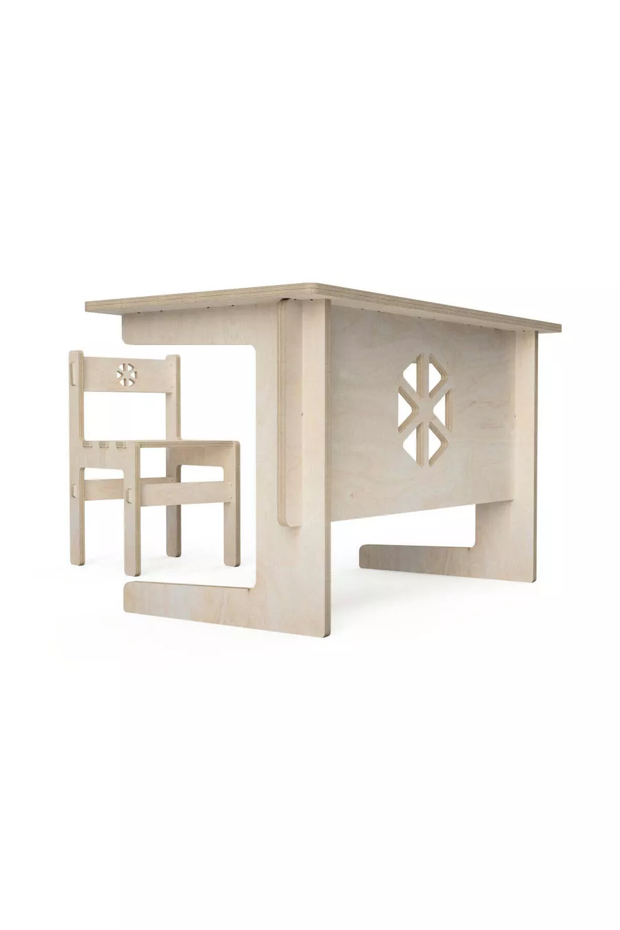 - Chaise et table pour enfants, modulaires, naturelles, organiques, peinturables, portables, design spécial