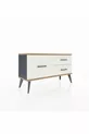 Commode Arges 3 tiroirs Anthracite-Sapin/Pierre de Lune