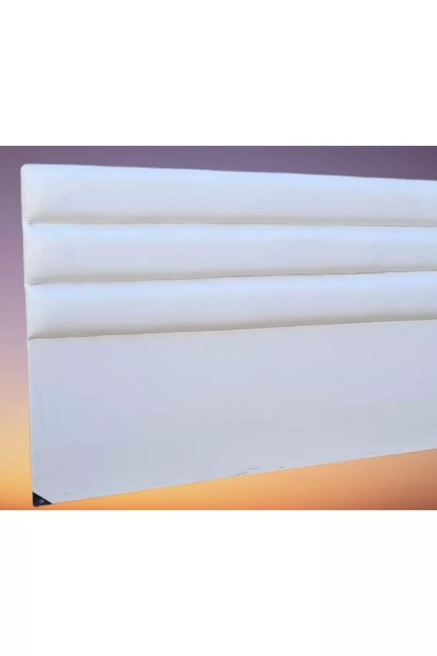 Titre DK Double Personne Modèle Cuir Synthétique Tissu Blanc Rempli en Tranches Fait Main