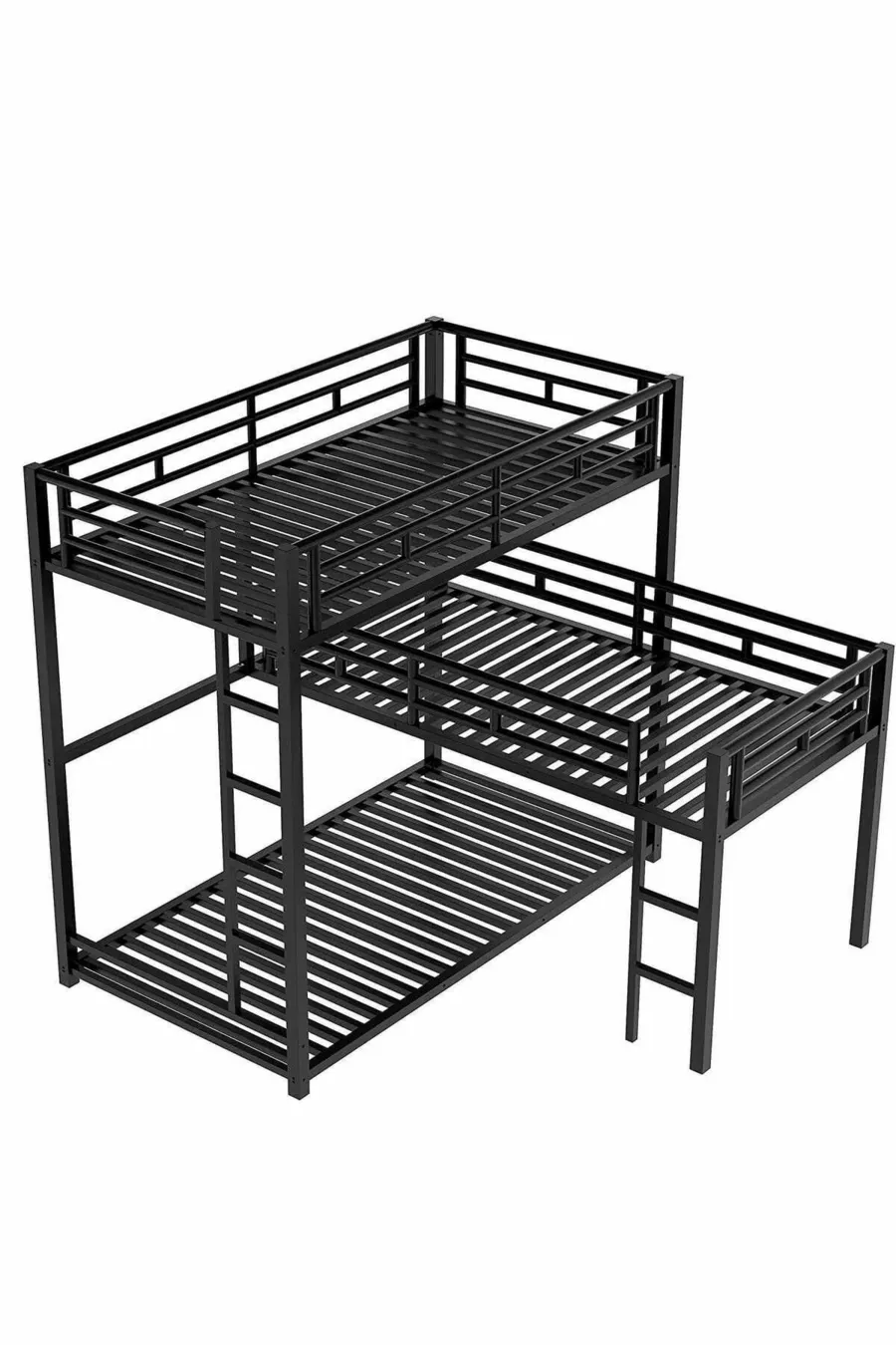 Lit superposé moderne pour trois personnes, design moderne