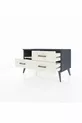 Commode Hyperion à une étagère et trois tiroirs Anthracite-Quartz