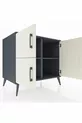 Commode Kronos 2 étagères 3 portes Anthracite-Pierre de lune/Anthracite