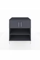 Commode Kronos 3 étagères 2 portes Anthracite-Anthracite