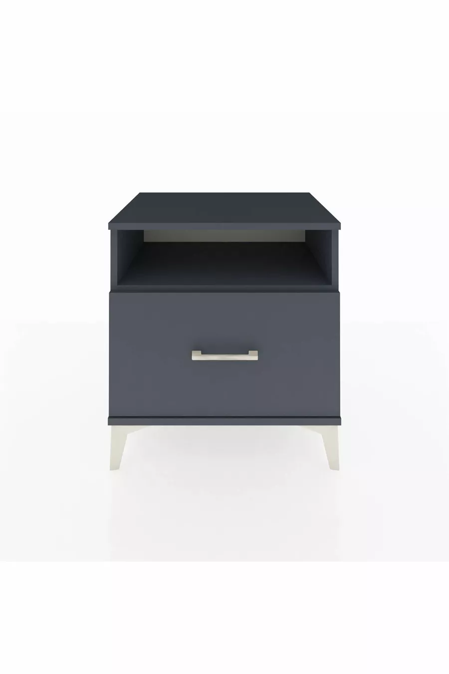 Table de chevet Hyperion avec une étagère et un tiroir, anthracite-anthracite