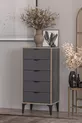 Commode Arden 5 tiroirs, panier à linge