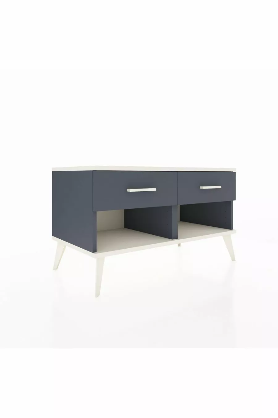 Commode Hyperion 2 tiroirs Anthracite-Pierre de Lune/Anthracite
