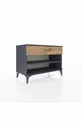 Commode Hyperion à une étagère et un tiroir, anthracite-pin