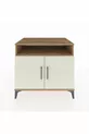 Commode Kronos 2 étagères 2 portes Pin-Pierre de Lune