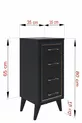 Commode noire en MDF Joi à 4 tiroirs