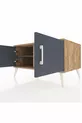 Commode Kronos 2 étagères 2 portes Pin-Anthracite