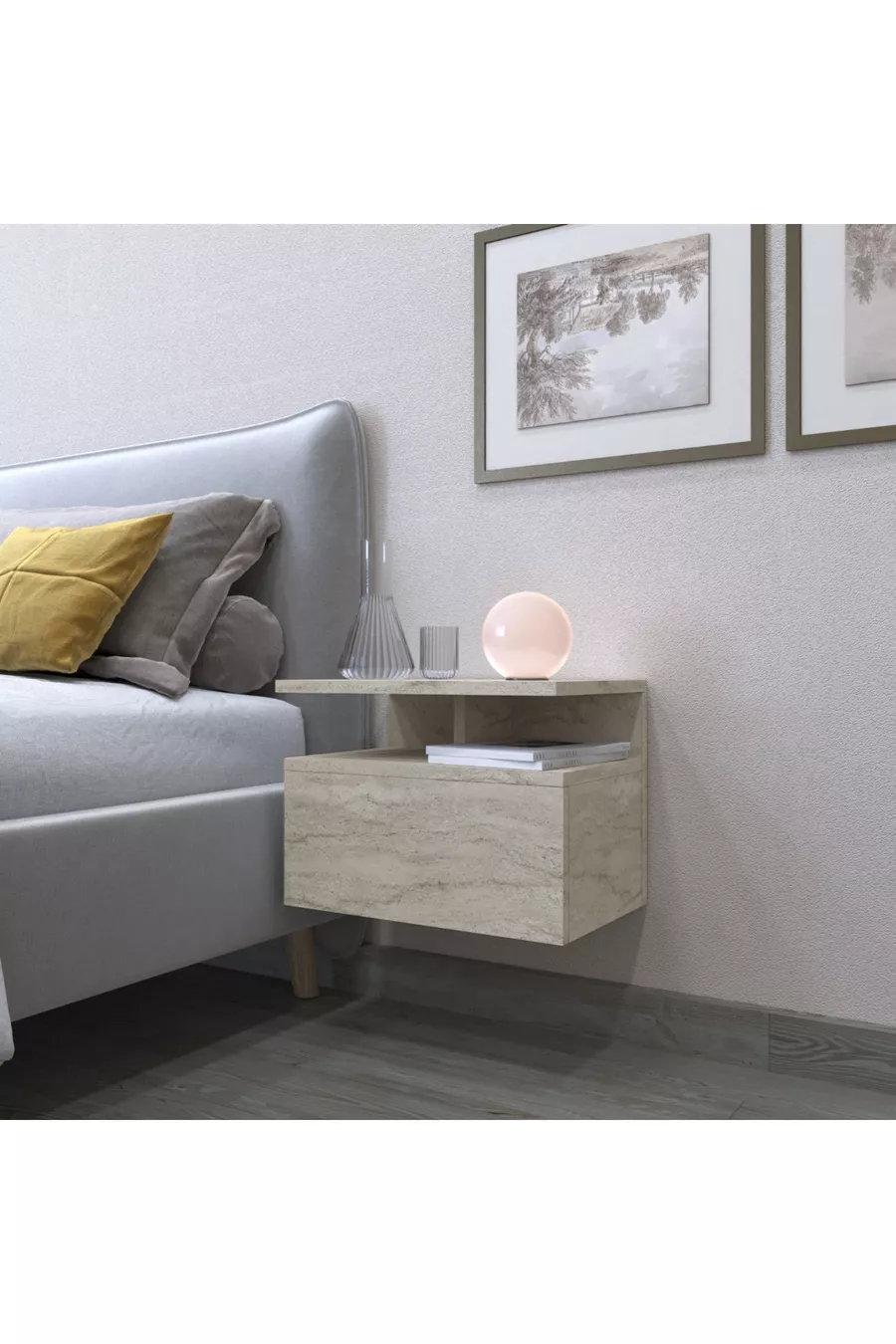 Commode Venus, murale, cm, travertin