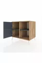 Commode Kronos 2 étagères 2 portes Pin-Anthracite