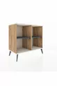 Commode Hyperion 2 étagères Pin-Pierre d'Agate/Anthracite