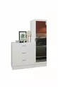 Armoire chiffonnier miroir Nancy blanche