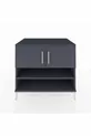Commode Kronos 3 étagères 2 portes Anthracite-Anthracite