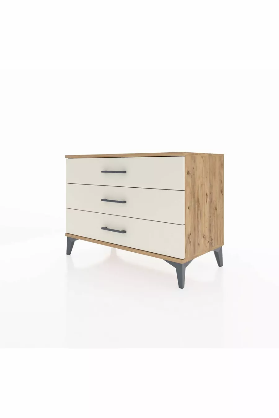 Commode Hyperion 3 tiroirs Pin-Ambre