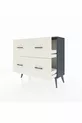 Commode Arges 4 tiroirs Anthracite-Anthracite/Gris quartz