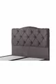 Tête de lit Deluxe double en tissu gris luxueux cm