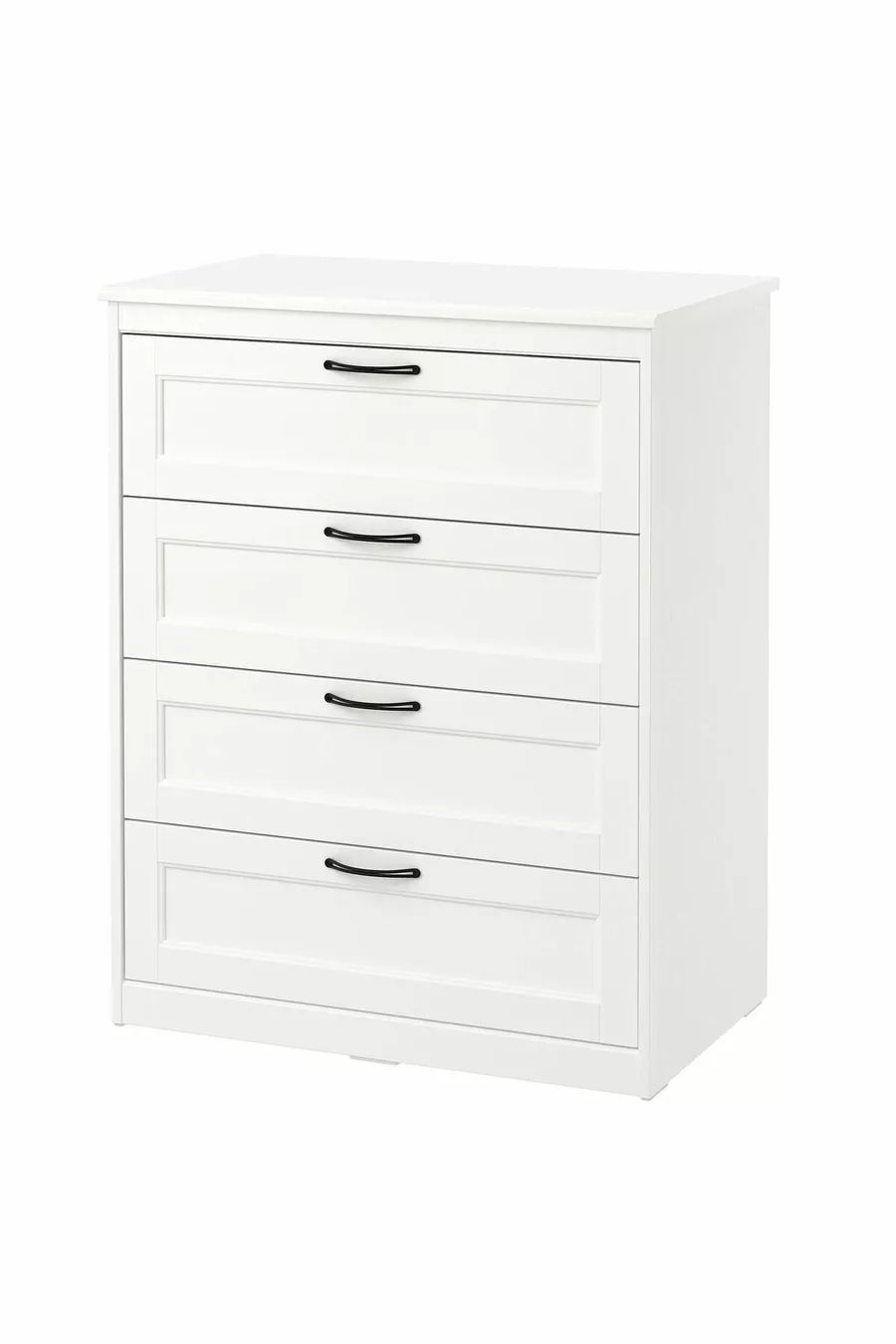 Commode à 4 tiroirs, blanche,  cm