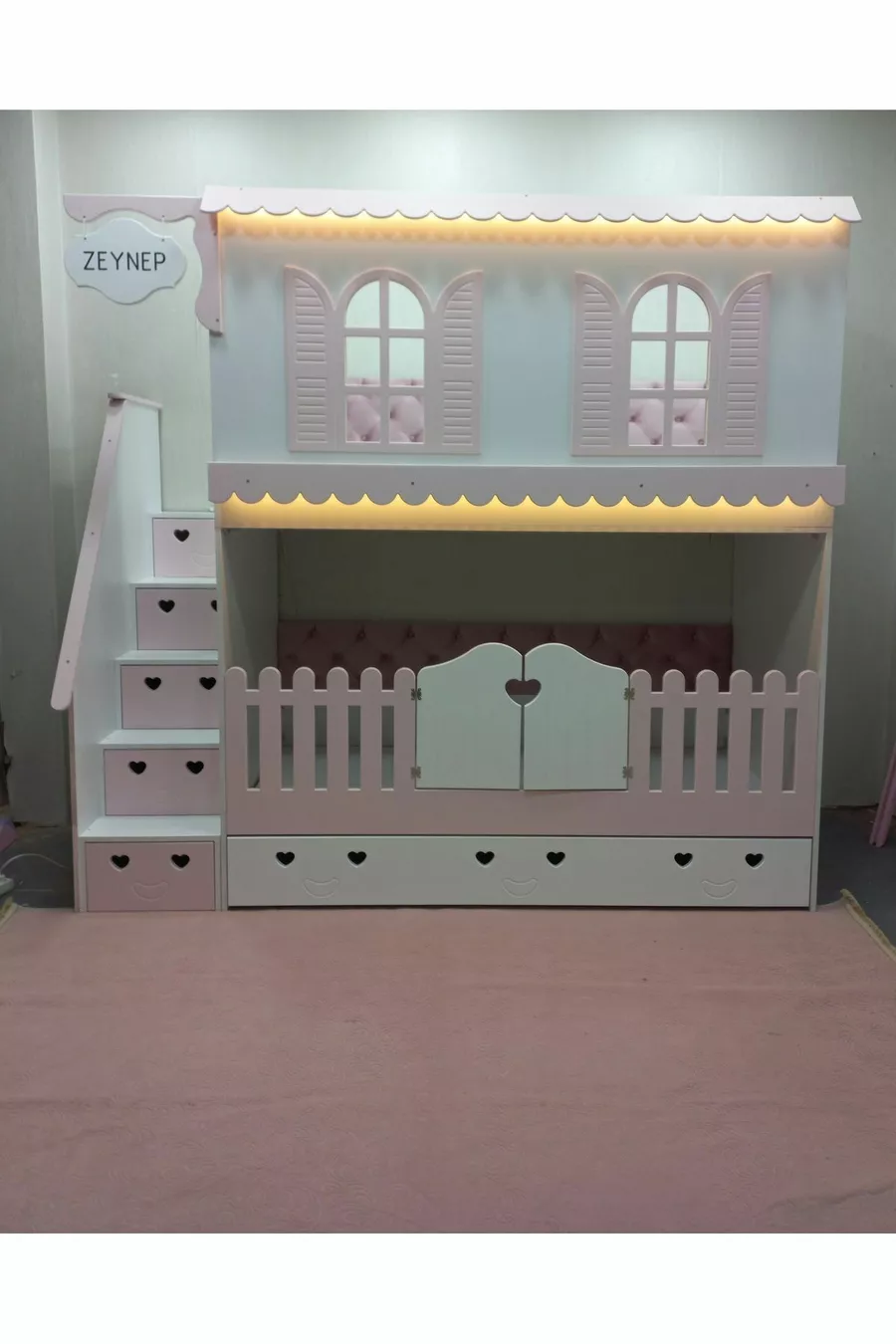 Alaçatı lit superposé avec lit pour enfant