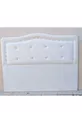 Titre DK Double cm Modèle Onde Cuir Synthétique Tissu Blanc Capitonné Fait Main