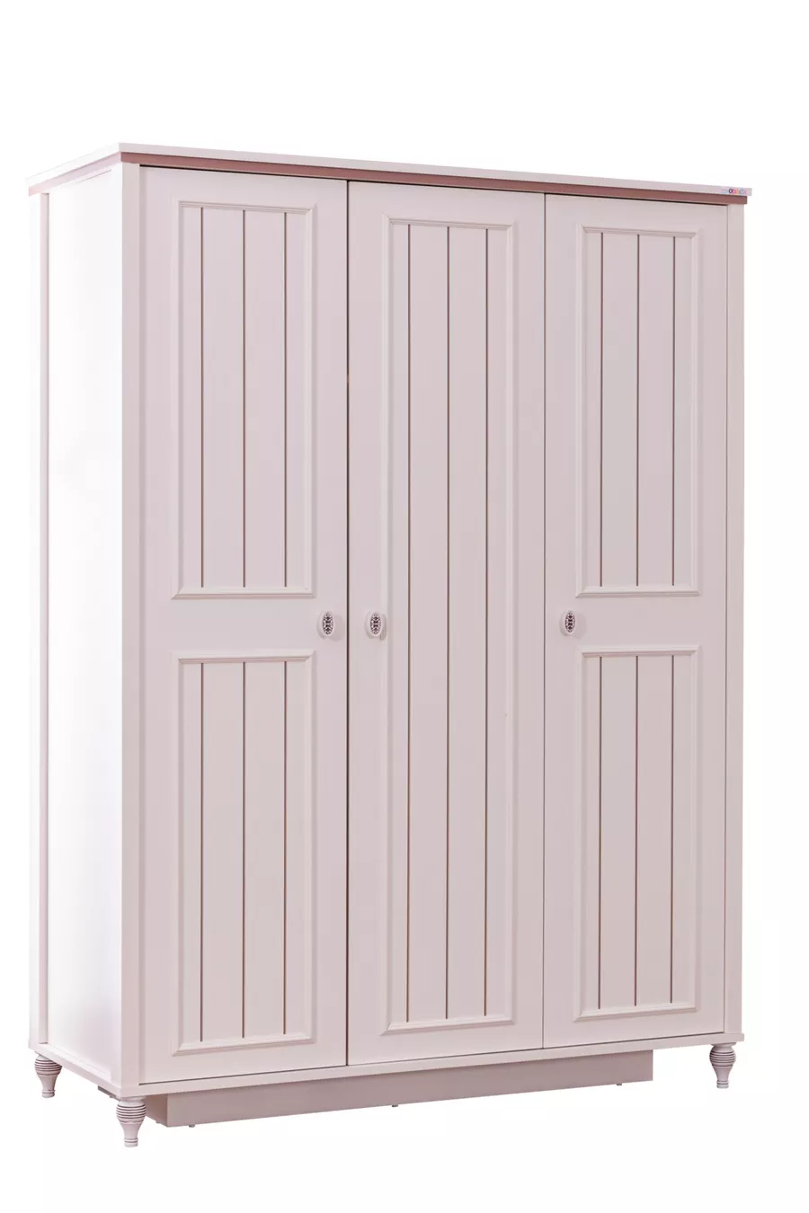 Chambre d'ado Ezgi - Armoire à 3 portes, Lit, Table de chevet, Bureau, Commode, Bibliothèque