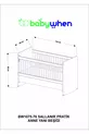 Berceau Bébé Oscillant Pratique à Côtés de Maman - Lit Bébé - Lit Parc - Cm - 