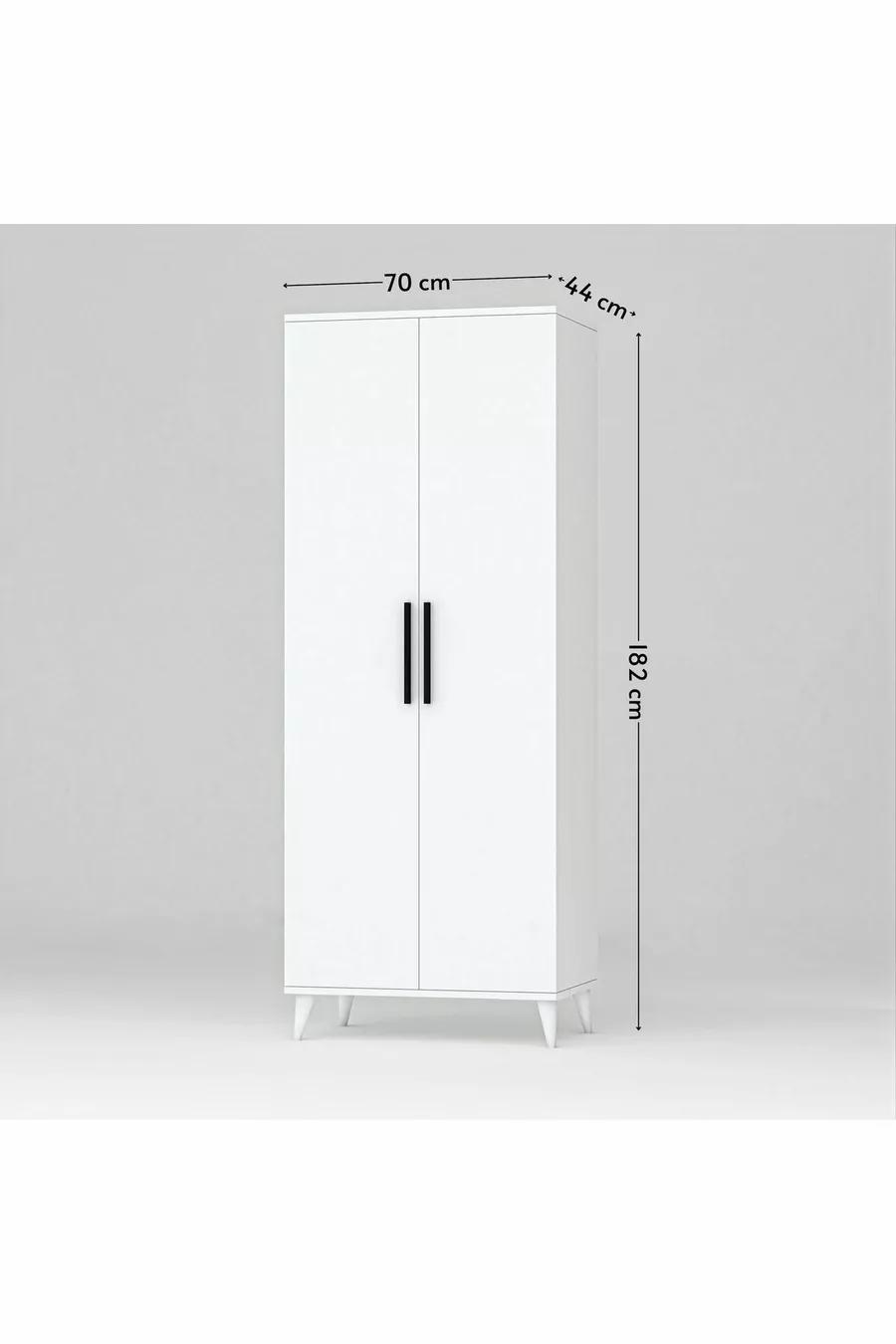 Armoire à 2 portes avec penderie et étagère