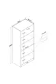 Armoire Rani  2 portes 4 étagères 5 compartiments blanc