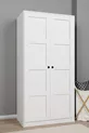 Armoire à deux portes Lucas et placard multifonction - Blanc mat