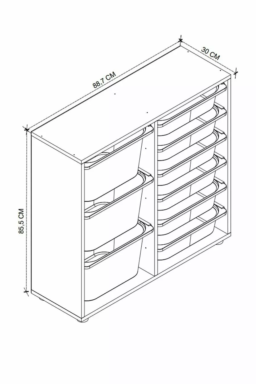 Armoire à 9 paniers Armoire multi-usages Armoire à jouets Vert clair et blanc
