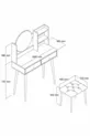 ENSEMBLE LÉGENDAIRE DE COIFFEUSE BLANCHE AVEC TABOURET