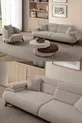 Ensemble de canapés Bonjo avec dossier à mécanisme et coffre 3+1 Beige