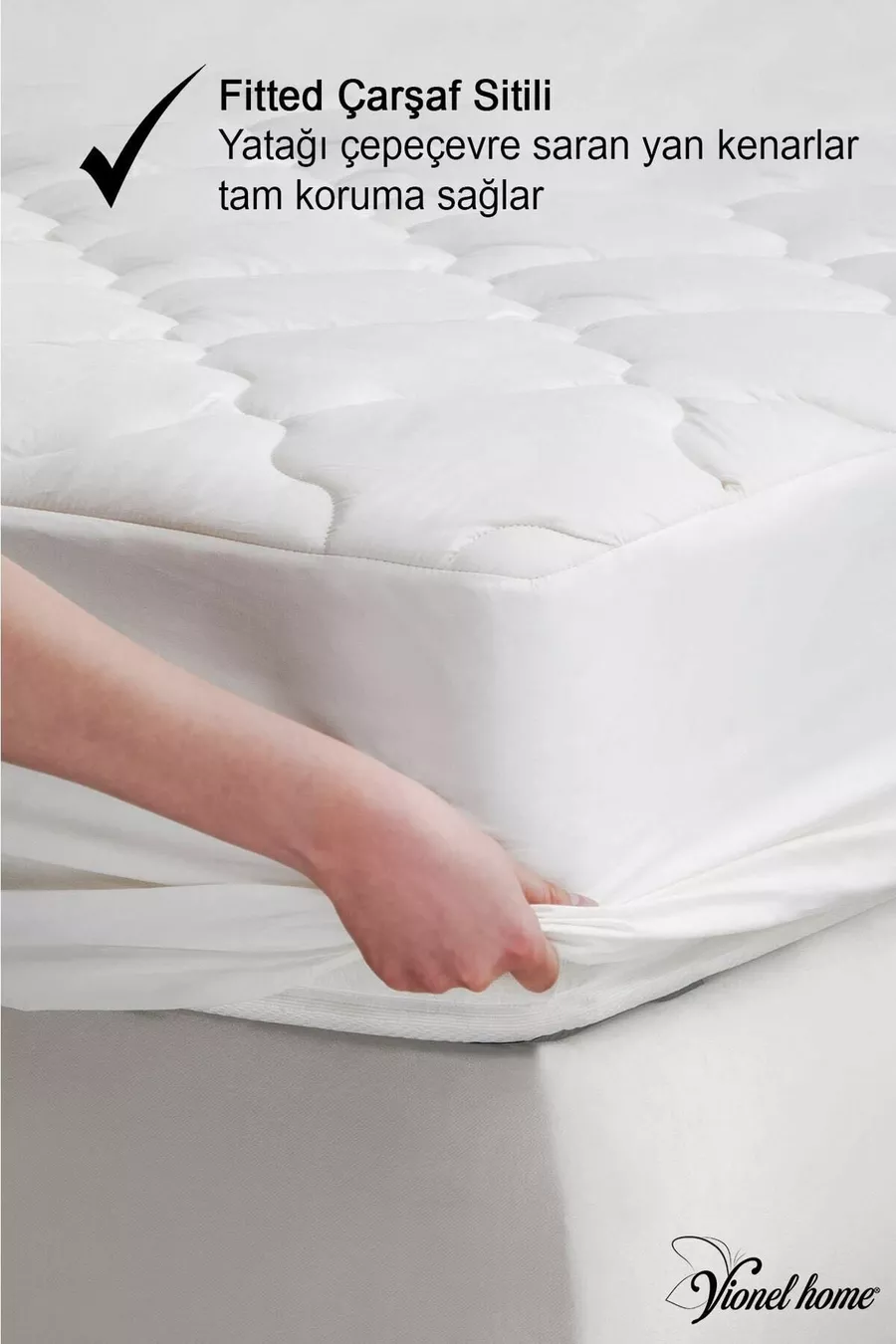Drap-housse protecteur de matelas matelassé  % coton, bord complet ajusté, rembourré de fibre, pour lit simple et double