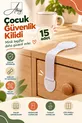 Lot de  Serrures de Tiroir pour Bébés & Enfants Blanches, Pas Besoin de Perçage, Serrure de Sécurité pour Armoire & Tiroir