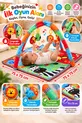 Tapis de jeu avec coussin et jouets pour bébé 