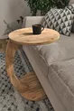 Table basse roulante en C, table d'appoint de canapé, table d'appoint latérale, table gigogne, desserte - Pin Atlantique