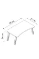 Tablette pour ordinateur portable Table de petit-déjeuner mobile Table de travail pliante Bois de pin Atlantique