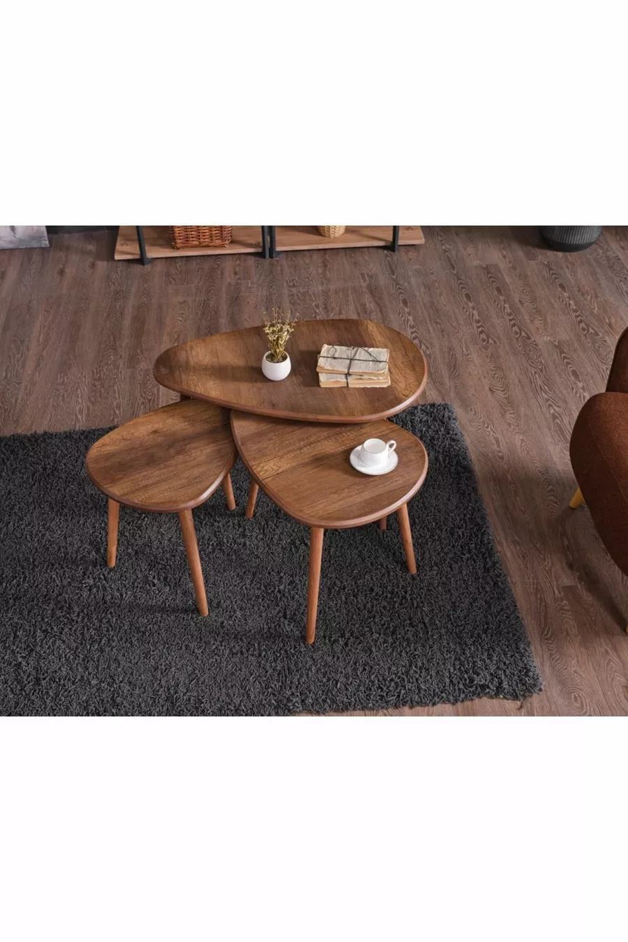 Mdf Alvin Zigon - Table basse moyenne 3 pièces